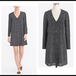 J. Crew factory polka dot v-neck long sleeve dress